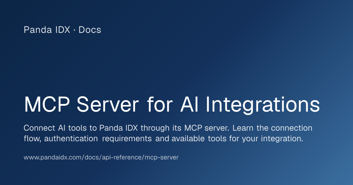 MCP Server | Panda IDX Docs